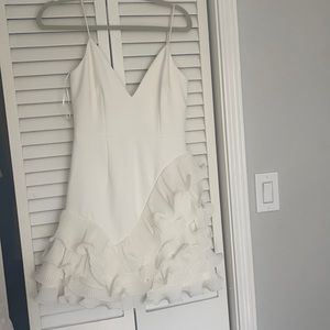 White Talulah ruffle mini dress